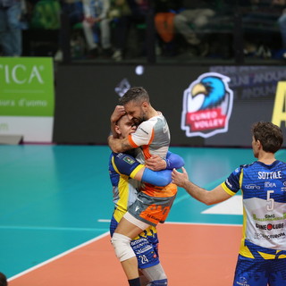 Domenico Cavaccini, la sua gioia dopo la conquista della SuperLega