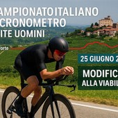 Cronometro tricolore da Vicoforte a Barolo: giovedì 25 giugno modifiche alla viabilità sulle strade provinciali