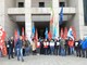La protesta all’Ispettorato del Lavoro di Cuneo