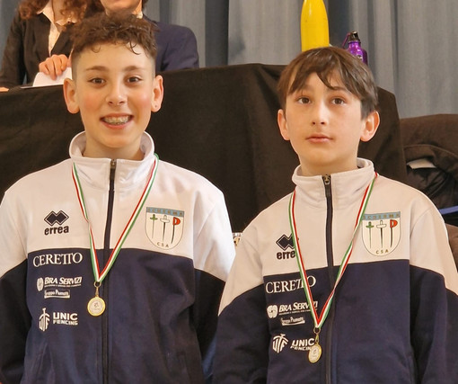 Nella foto: Centola e Giachino 5° e 6° classificati nella categoria Giovanissimi