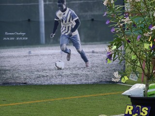Saluzzo; cerimonia di commemorazione dell'Olimpic Calcio per Rasmane Ouedraogo