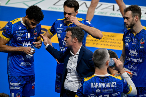 Matteo Battocchio durante un time out nella partita contro Padova (Foto Valerio Giraudo) Matteo Battocchio durante un time out nella partita contro Padova (Foto Valerio Giraudo)