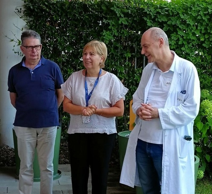 Il dottor Daneluzzo, primo da destra, con la direttrice generale Paola Malvasio e il direttore sanitario Luca Burroni Il dottor Daneluzzo, primo da destra, con la direttrice generale Paola Malvasio e il direttore sanitario Luca Burroni