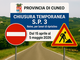 Chiusura diurna di 20 giorni per la strada provinciale 3 nel comune di Neive