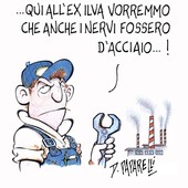 La vignetta di Paparelli sul futuro dell'Ilva La vignetta di Paparelli sul futuro dell'Ilva