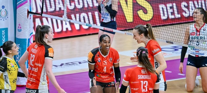 Jessica Rivero, premiata MVP del match, in azione (foto di Danilo Ninotto) Jessica Rivero, premiata MVP del match, in azione (foto di Danilo Ninotto)