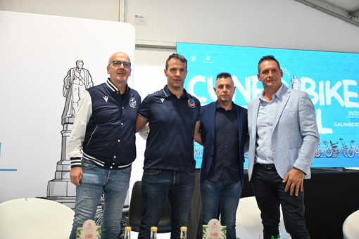 Da sx: il DS Brugiafreddo, Matteo Battocchio, il DG Bima e il presidente di Lagnasco Group Fabrizio Garello