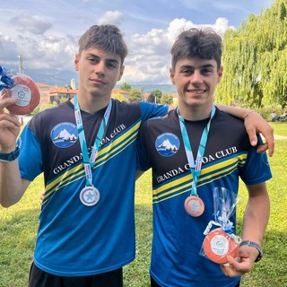 Dennis e Oliver Fina, doppio podio internazionale a Ivrea per il Granda Canoa Club