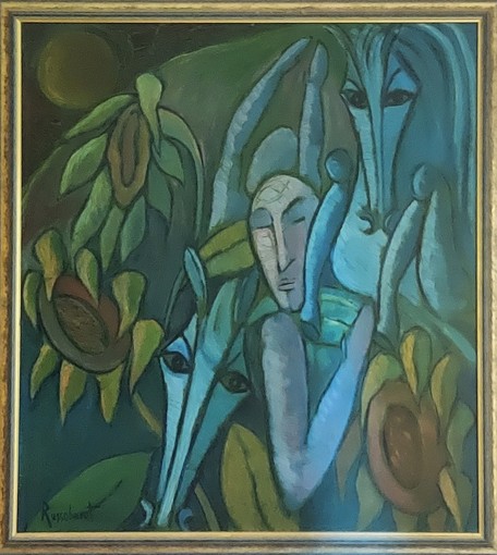 Donna con girasoli - Burot