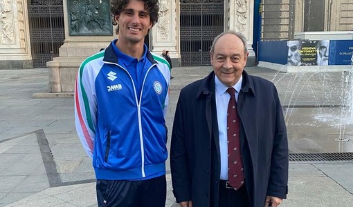 De Pasquale con il presidente Pellegrino De Pasquale con il presidente Pellegrino