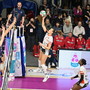 La centrale biancorossa Jaelyn Keene in azione (foto di Danilo Ninotto)