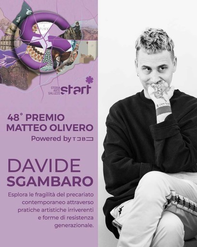 Davide Sgambaro, vincitore del Premio Matteo Olivero di Saluzzo con l'opera Infinite fall (floating) collocata sul fondo della piscina di Saluzzo Davide Sgambaro, vincitore del Premio Matteo Olivero di Saluzzo con l'opera Infinite fall (floating) collocata sul fondo della piscina di Saluzzo