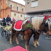 La carrozza trainata dai cavalli animerà le vie di Envie durante il mercatino natalizio