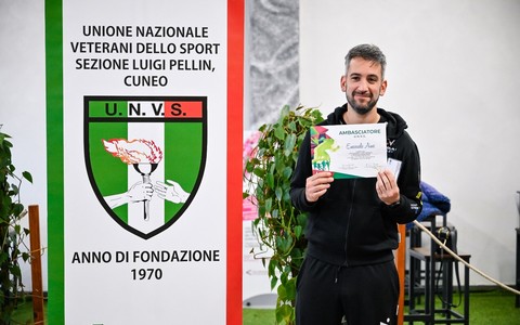 Il cuneese Emanuele Aime, Ambasciatore UNVS dello Sport