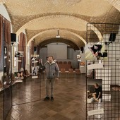 Enrico Giraudo nella mostra dedicata all'Aido