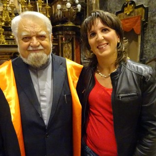 In foto Enzo Bianchi con Silvia Gullino