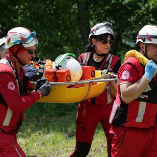 Sampeyre, maxi esercitazione della Croce Rossa: 50 operatori in azione tra soccorso e protezione civile