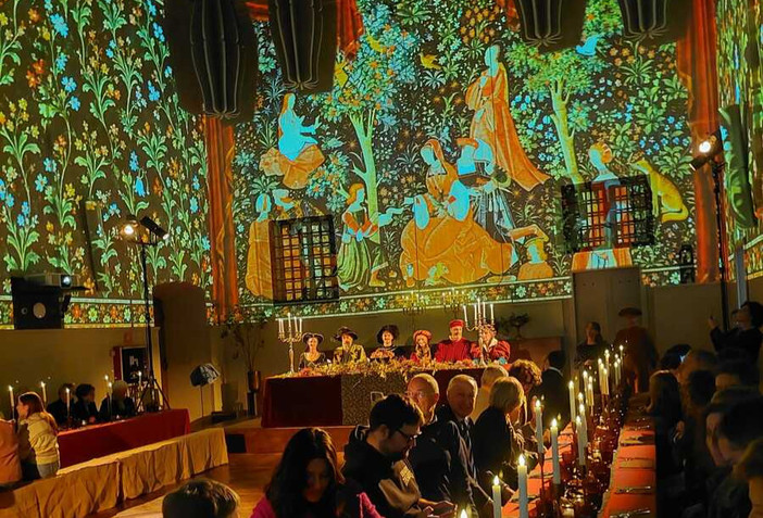 Il banchetto nuziale al Monastero della Stella che ha chiuso i Racconti del Marchesato e aperto la VI Festa del Libro Medievale e antico a Saluzzo Il banchetto nuziale al Monastero della Stella che ha chiuso i Racconti del Marchesato e aperto la VI Festa del Libro Medievale e antico a Saluzzo