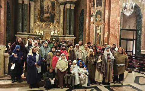 Figuranti del presepe vivente di Bandito (Foto Stefano Tibaldi)