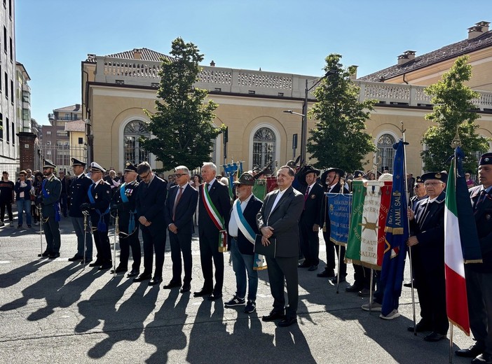 Saluzzo, un momento della Festa di Liberazione 2026