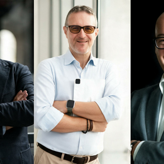 I fondatori della startup. Da sx. Federico Salomone, Paolo Scagliola e Luigi Bruno