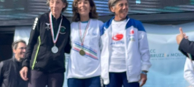 Cristina Frontespizi sul gradino più alto del podio