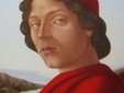 Franco Giletta ritratto di Sandro Botticelli olio su tavola 50x35