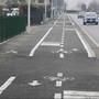 La pista ciclabile lungo via Valle Po