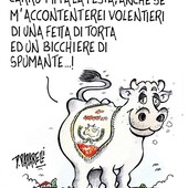 La vignetta di Paparelli sulla Fiera del Bue Grasso di Carrù