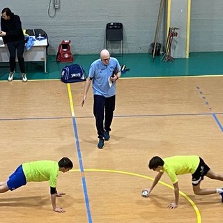 Un momento di pratica sportiva durante il corso di aggiornamento allenatori di Ceva