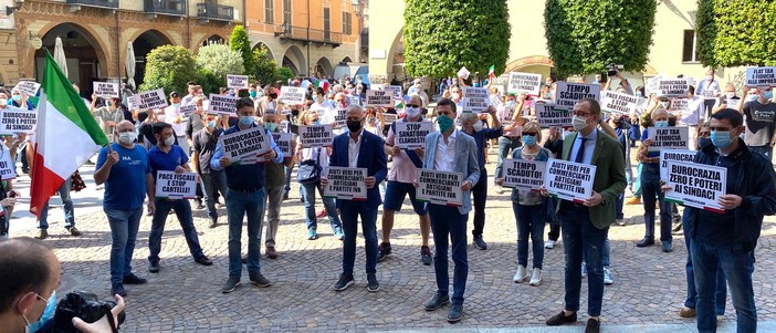 Manifestazione della Lega Salvini Premier a Cuneo: i commenti di Giorgio Maria Bergesio e Flavio Gastaldi