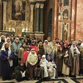 Figuranti del presepe vivente di Bandito (Foto Stefano Tibaldi)