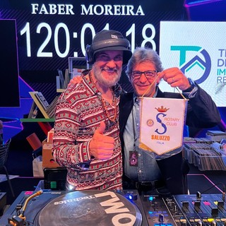 Faber Moreira e il presidente del Rotary Saluzzo Luigi Fassino