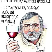 L'omaggio a Francesco Guccini nella vignetta di Paparelli L'omaggio a Francesco Guccini nella vignetta di Paparelli