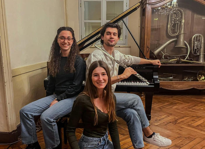 Villafalletto, il Trio Gaubert del Conservatorio di Cuneo in concerto al Salone Tavio Cosio Villafalletto, il Trio Gaubert del Conservatorio di Cuneo in concerto al Salone Tavio Cosio