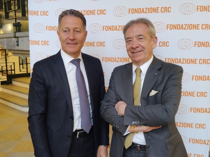 Da sinistra Mauro Gola e Roberto Giordana, presidente e direttore della Fondazione CRC