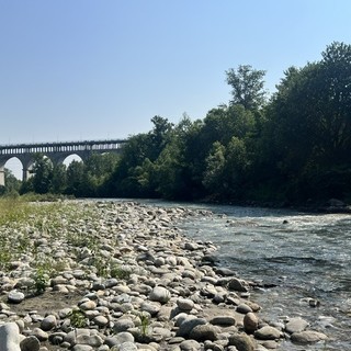 Il fiume Stura in secca nei pressi del capoluogo Il fiume Stura in secca nei pressi del capoluogo