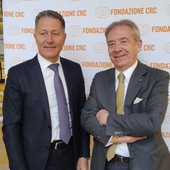 Da sinistra Mauro Gola e Roberto Giordana, presidente e direttore della Fondazione CRC