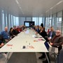 Il tavolo dei partecipanti ieri in Regione, con Sergio Fuschi primo sulla destra nella foto