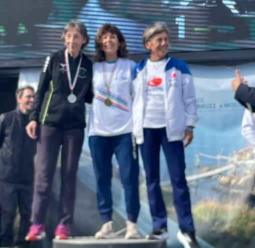 Cristina Frontespizi sul gradino più alto del podio