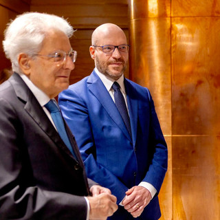 Lorenzo Fontana col presidente della Repubblica Sergio Mattarella (Fb)