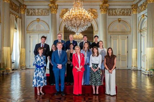 La consegna a Palazzo reale a Bruxelles della borsa di studio a Giulia Albertini, alla presenza della principessa Astrid del Belgio La consegna a Palazzo reale a Bruxelles della borsa di studio a Giulia Albertini, alla presenza della principessa Astrid del Belgio