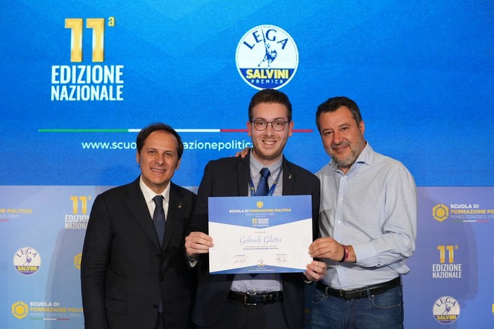 Gabriele Giletta tra Armando Siri e Matteo Salvini Gabriele Giletta tra Armando Siri e Matteo Salvini