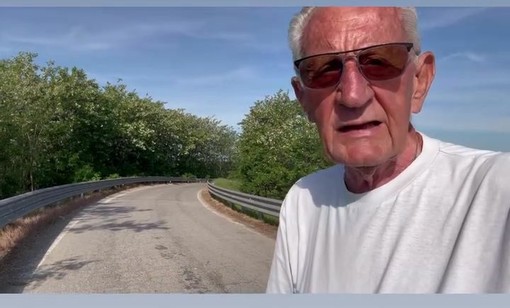 Beppe Ghisolfi sulla strada di Grinzano Beppe Ghisolfi sulla strada di Grinzano