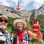 Nella fotografia compaiono Gianluca Biagini e Giovanni Bertagnin al termine di una giornata di lavoro dedicata alla ricerca e alla sistemazione del tracciato storico.