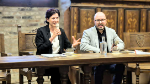 La giornalista Daniela Scavino e il poeta Daniele Vaira