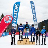 Il podio della categoria U18 della Coppa Italiana a Falcade , immagine di Adriano Barioli