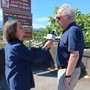 Il presidente Danilo Paparelli intervistato dalla giornalista Rai Cristina Petrucci Il presidente Danilo Paparelli intervistato dalla giornalista Rai Cristina Petrucci