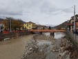 Il ponte Odasso dopo l'alluvione e l'inizio dei lavori Foto Viola Balbo