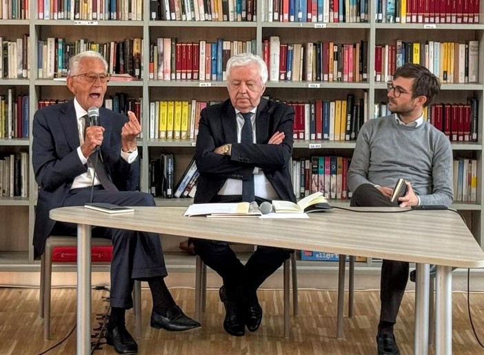 Beppe Ghisolfi con l'avvocato Ponzio e il sindaco Gatto Beppe Ghisolfi con l'avvocato Ponzio e il sindaco Gatto